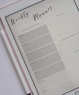 A weekly planner